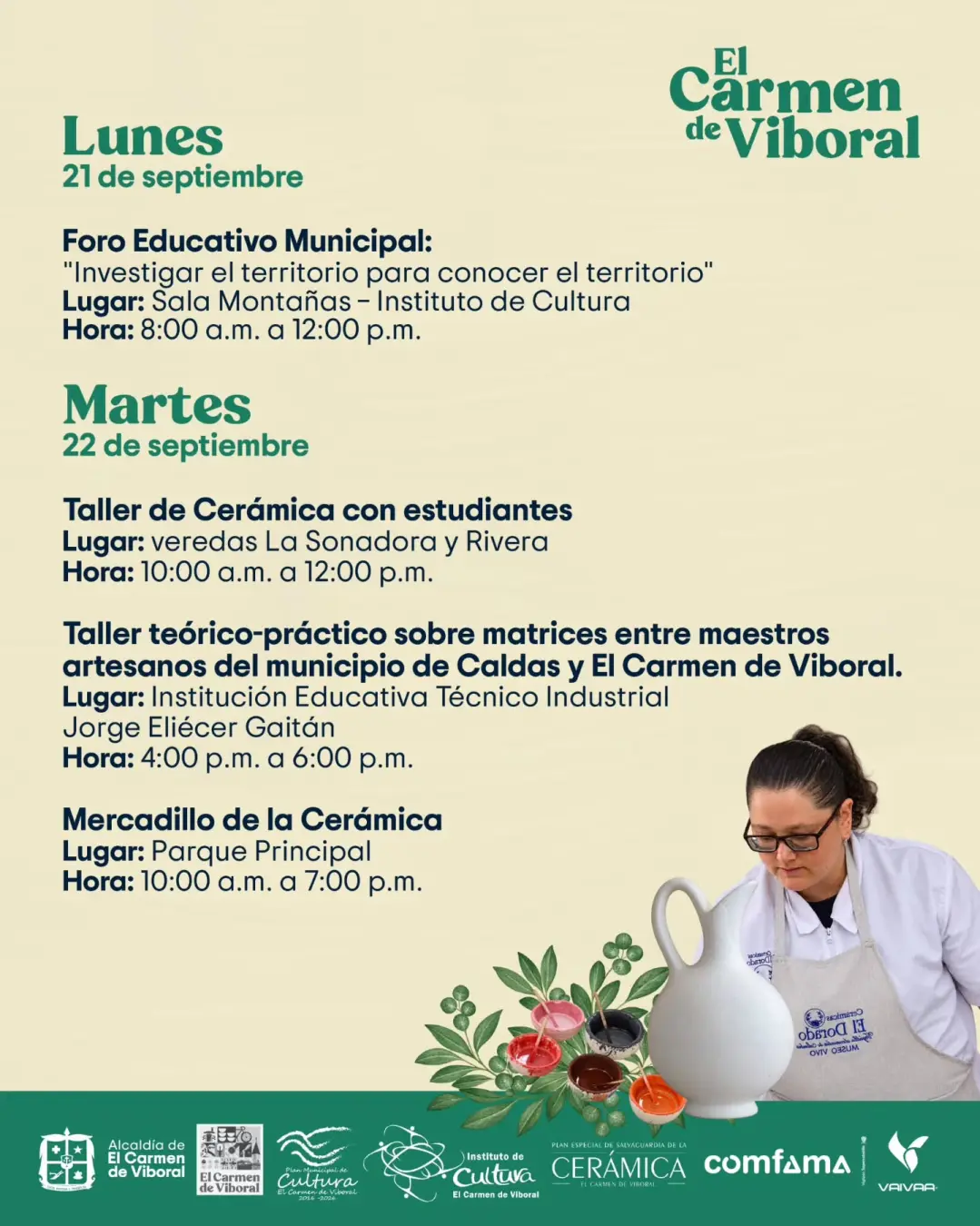 Programación Fiesta de los Saberes Cerámicos y Patrimoniales 2026