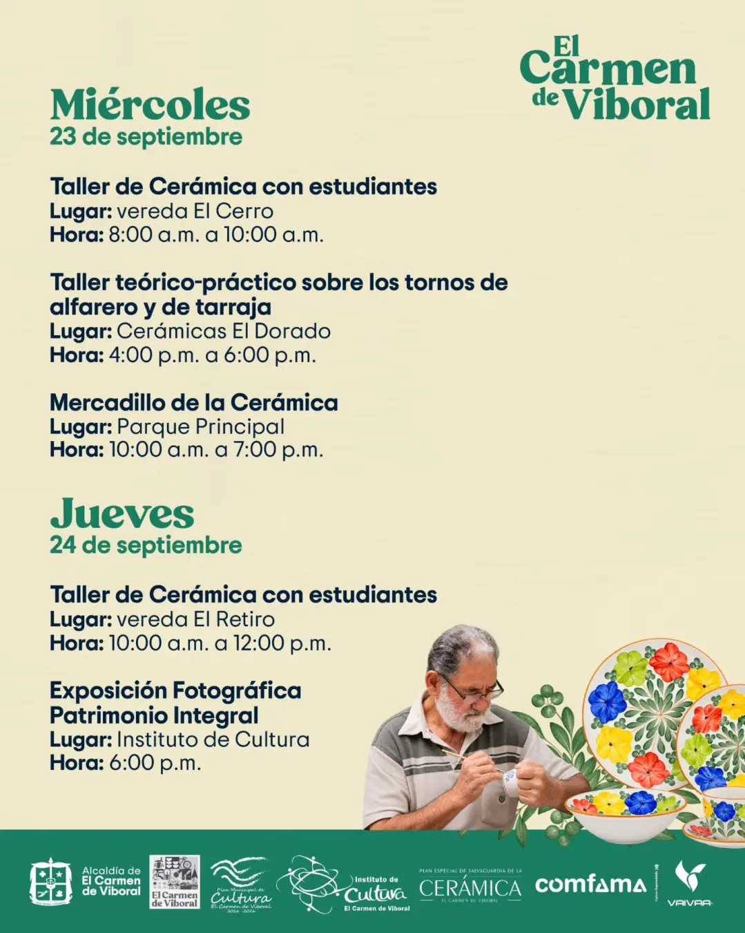 Programación Fiesta de los Saberes Cerámicos y Patrimoniales 2026