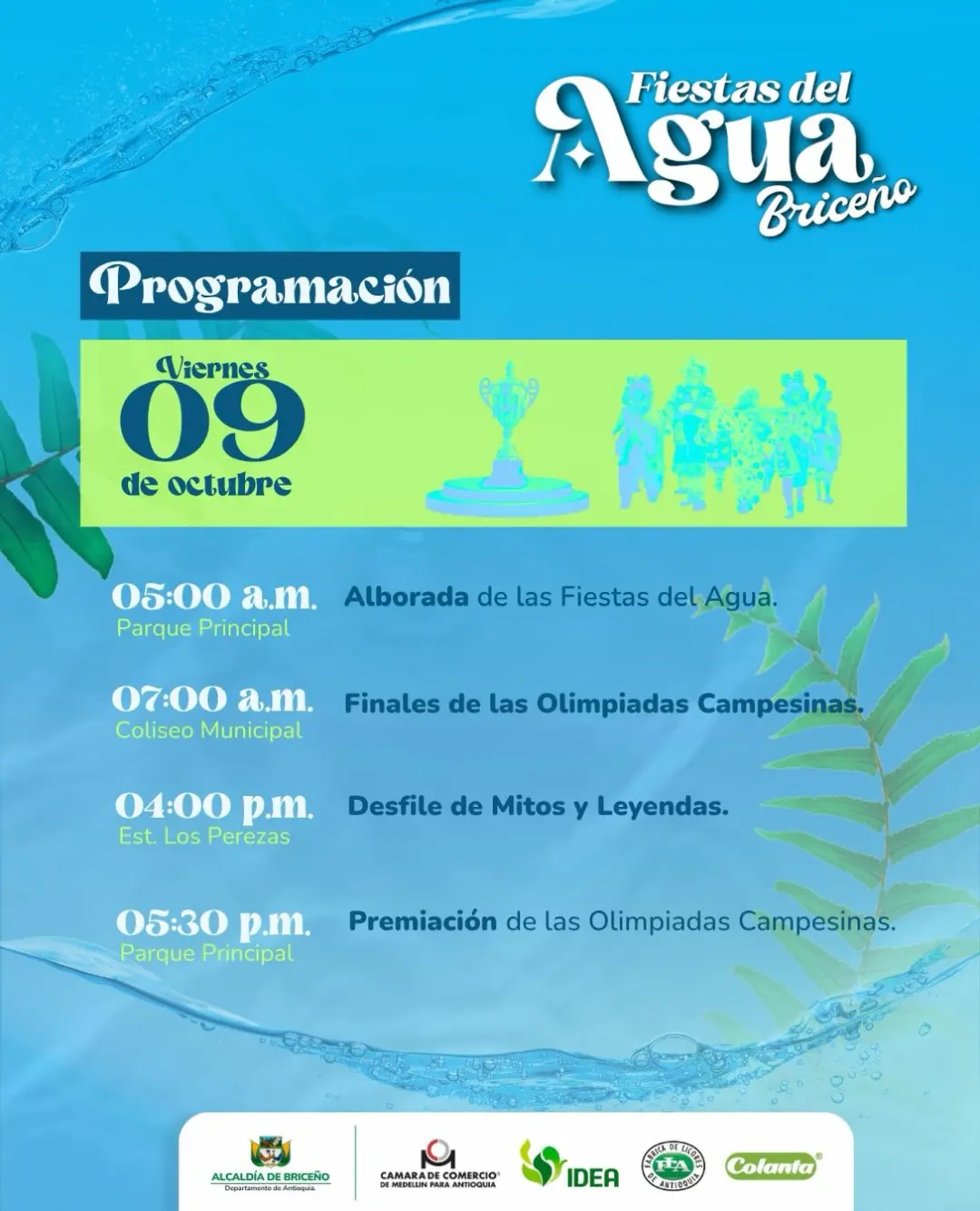 Programación XXVI Fiestas del Agua Briceño 2026