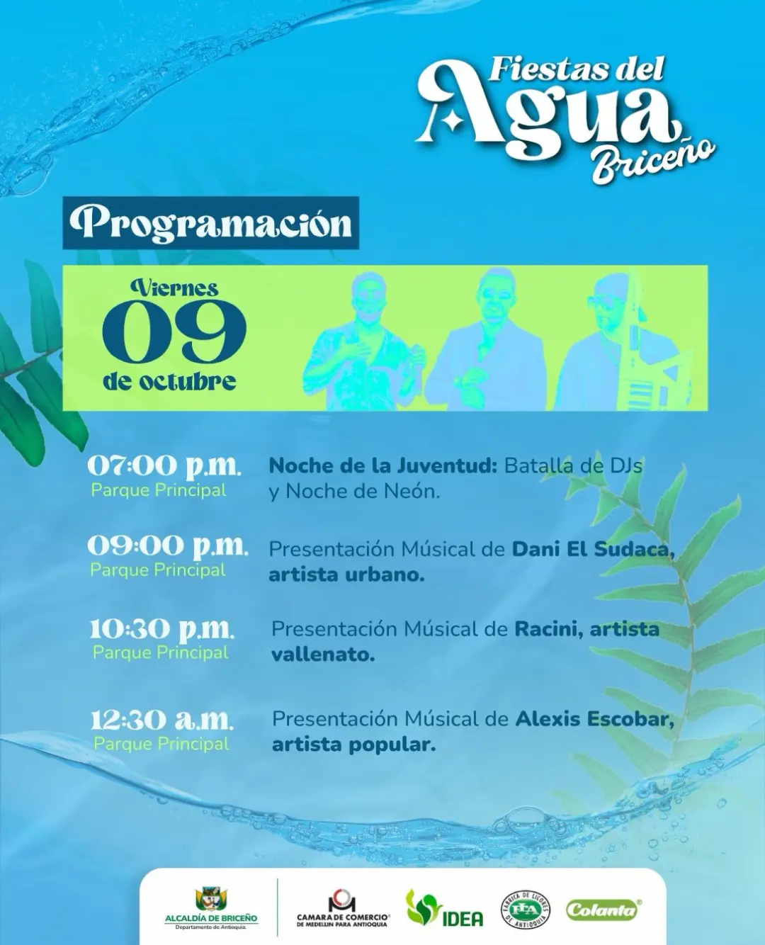 Programación XXVI Fiestas del Agua Briceño 2026
