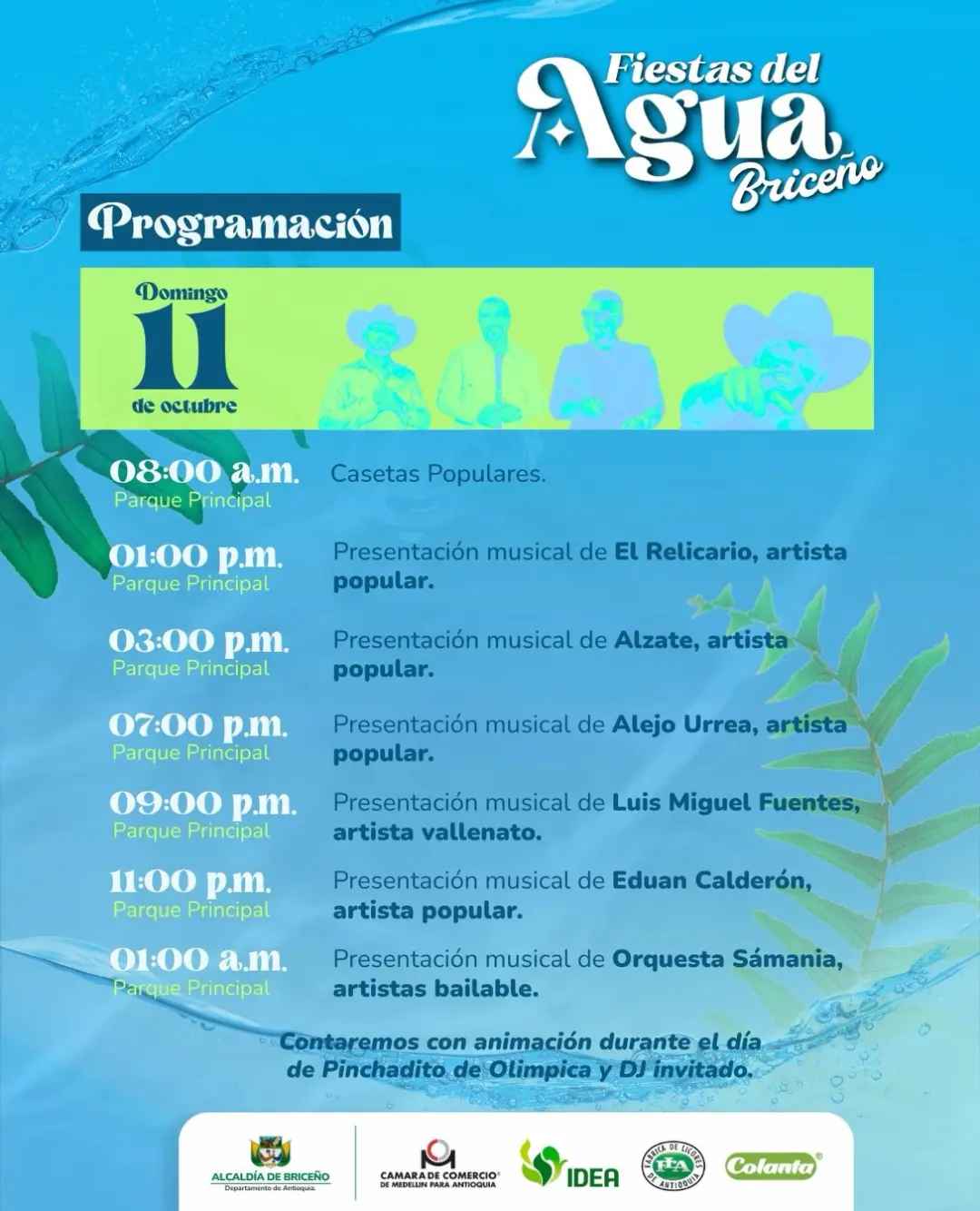 Programación XXVI Fiestas del Agua Briceño 2026