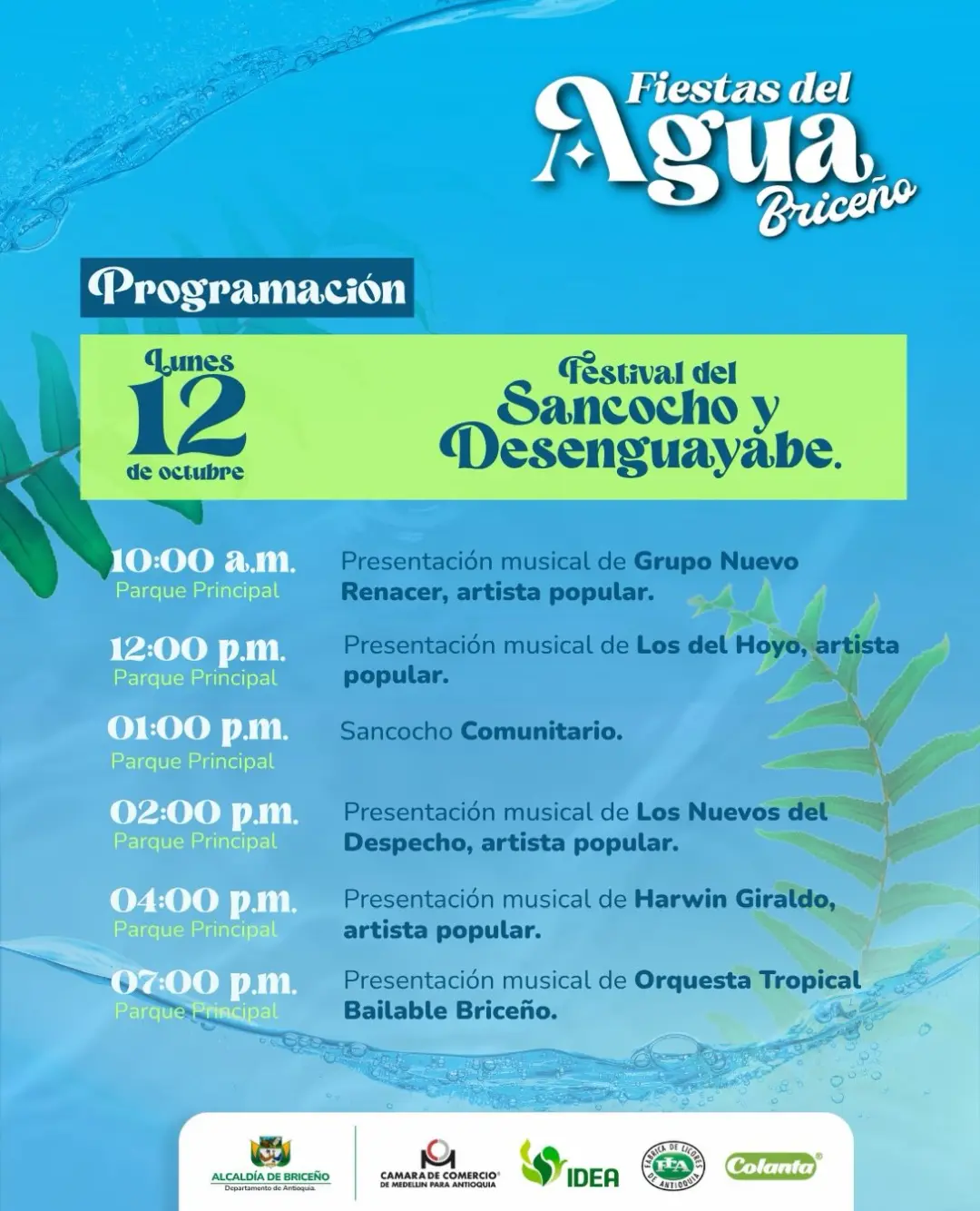Programación XXVI Fiestas del Agua Briceño 2026