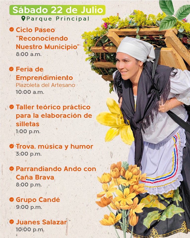 Programación Fiestas Zócalos, Flores, Silletas y Colores 2023