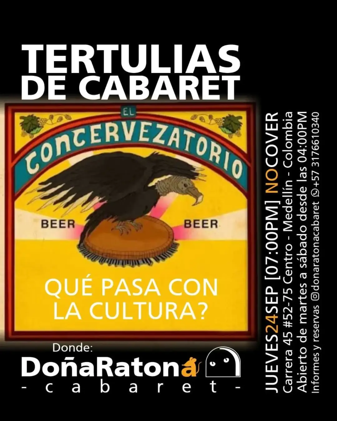 Tertulias de Cabaret: ¿Qué pasa con la cultura?