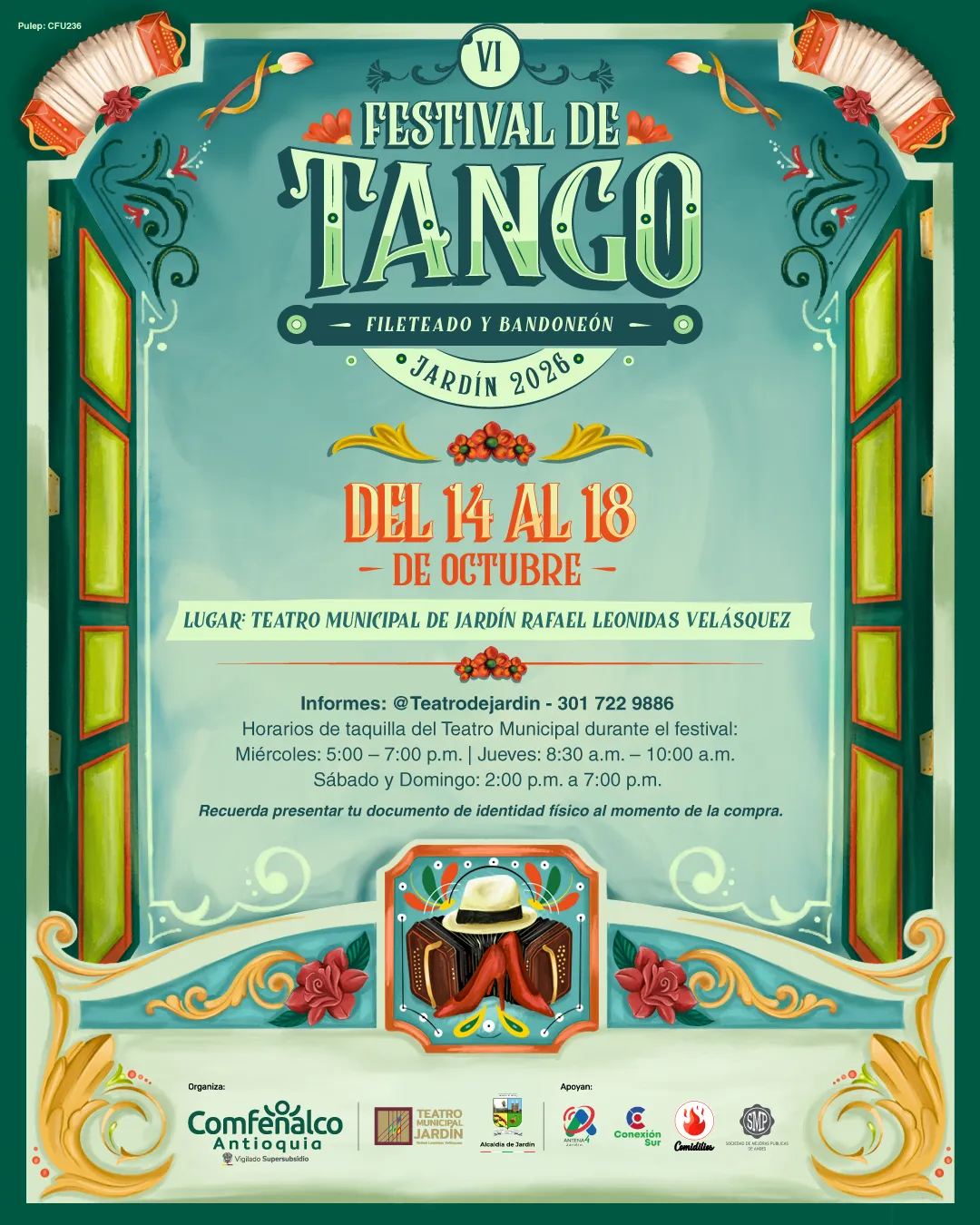 VI Festival de Tango de Jardín: Fileteado y Bandoneón