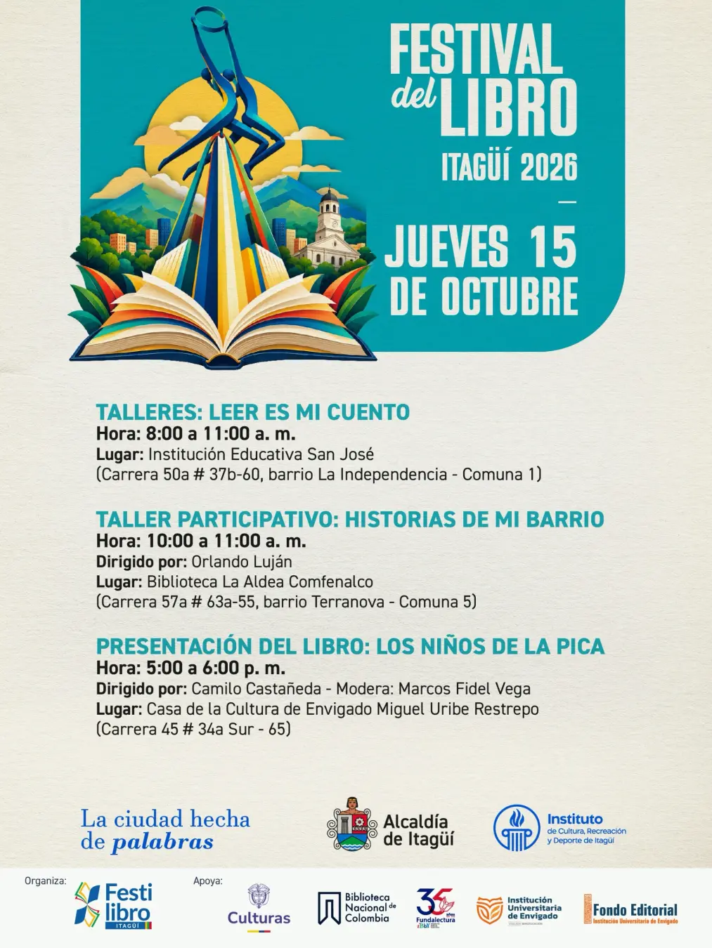 Programación Festival del Libro Itagüí 2026