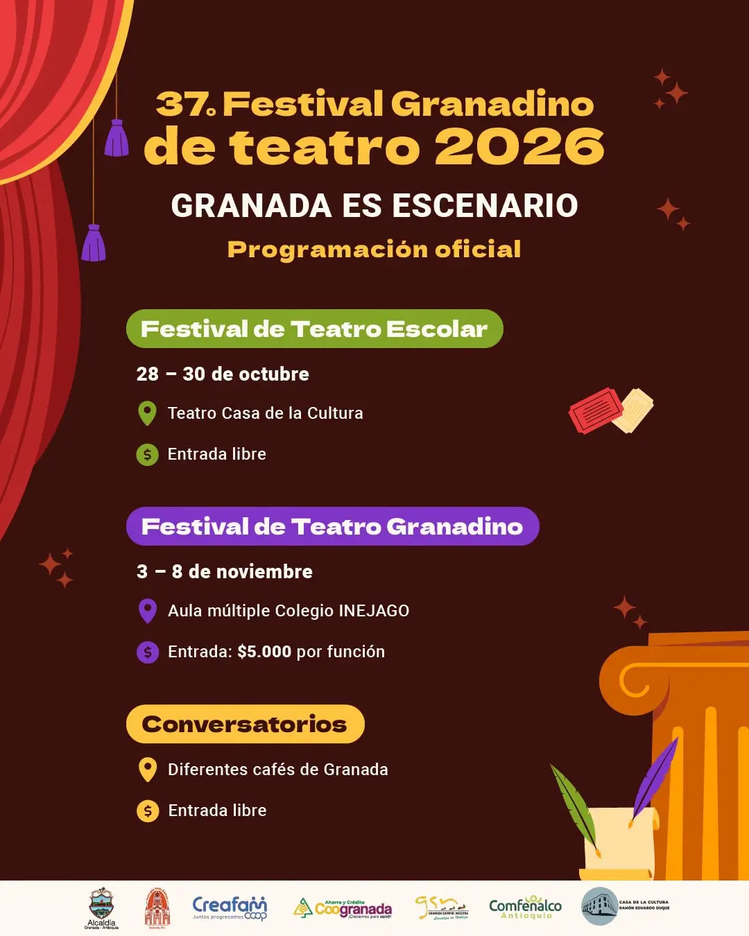 Programación 37.º Festival Granadino de Teatro 2026