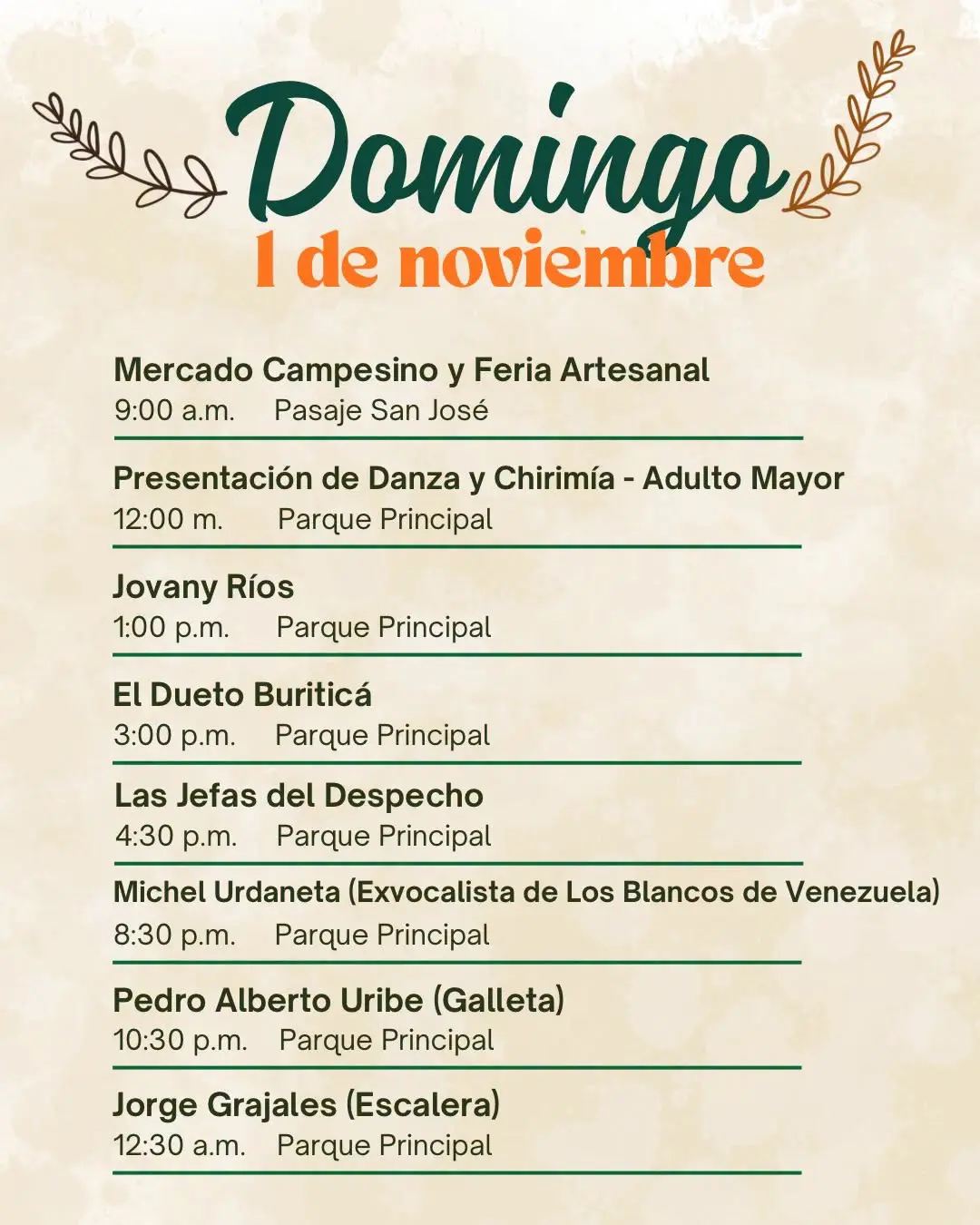 Programación 32° Fiestas de la Cordialidad 2026