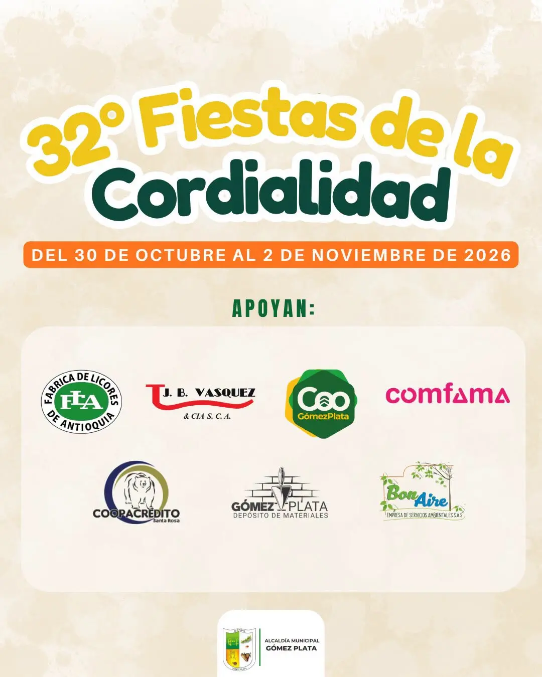 Programación 32° Fiestas de la Cordialidad 2026