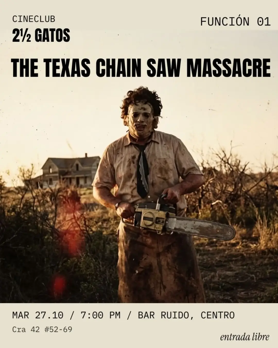Cineclub 2½ Gatos: The Texas Chain Saw Massacre