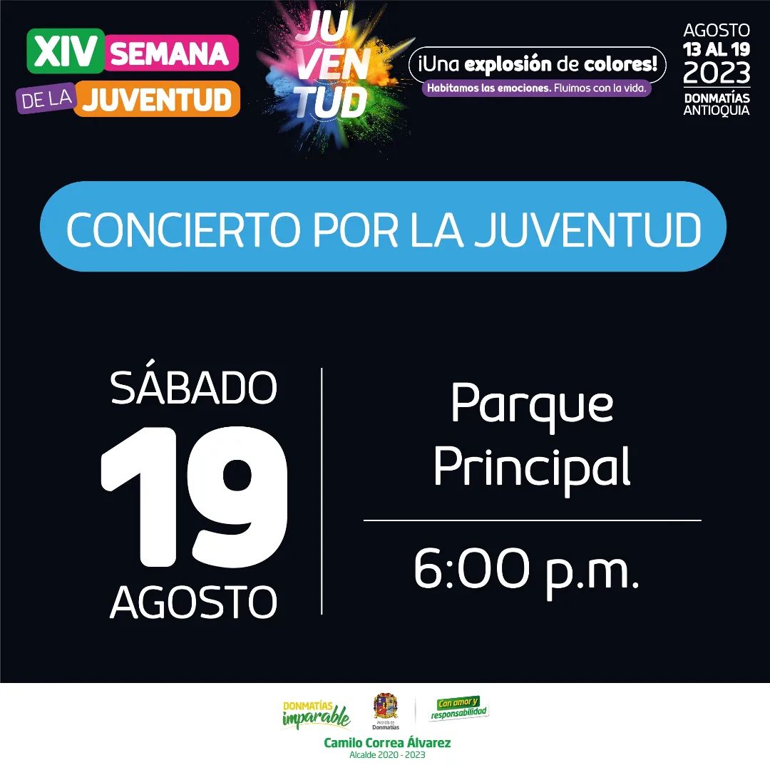 Programación XIV Semana de la Juventud Donmatías