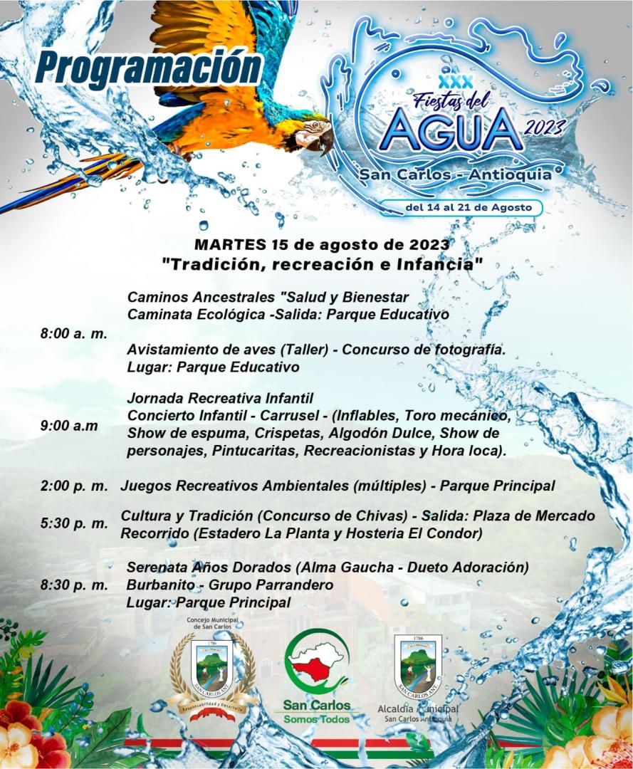 Programación XXX Fiestas del Agua 2023