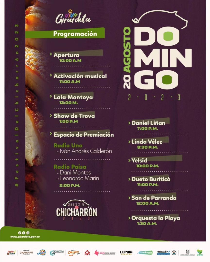 Programación Gran Festival del Chicharrón 2023