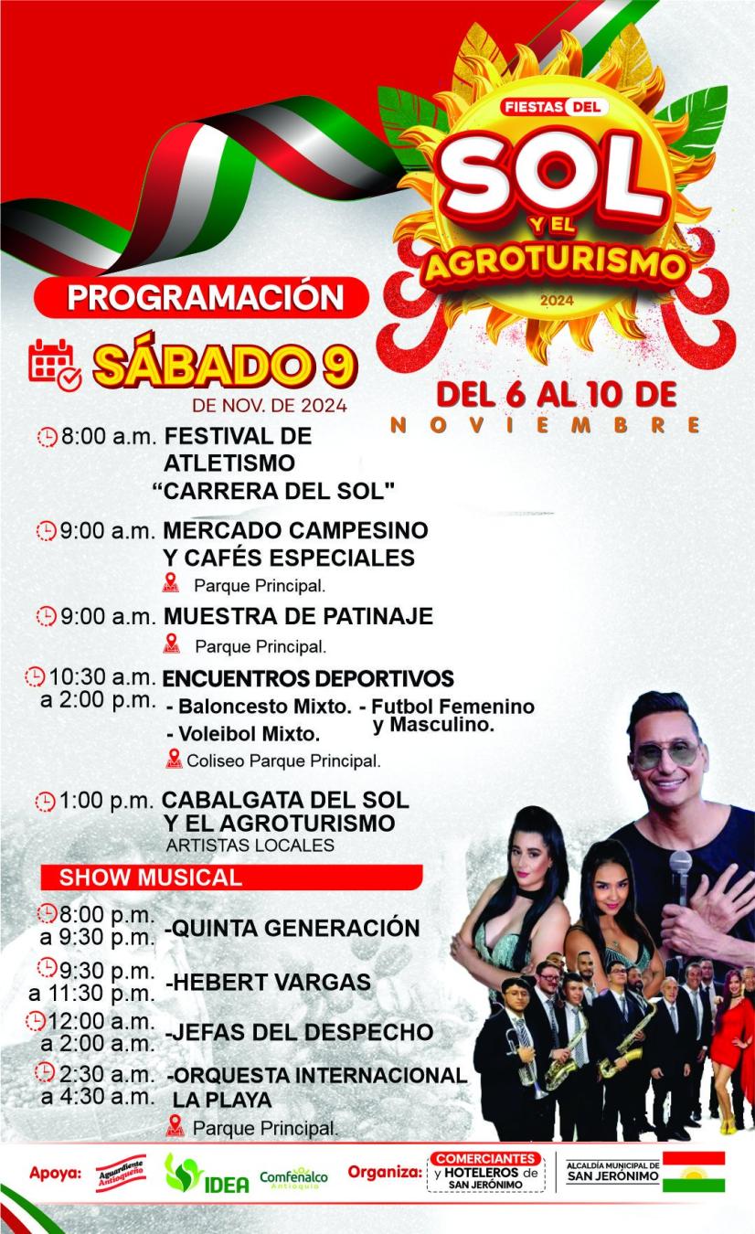 Programación Fiestas del Sol y el Agroturismo 2023