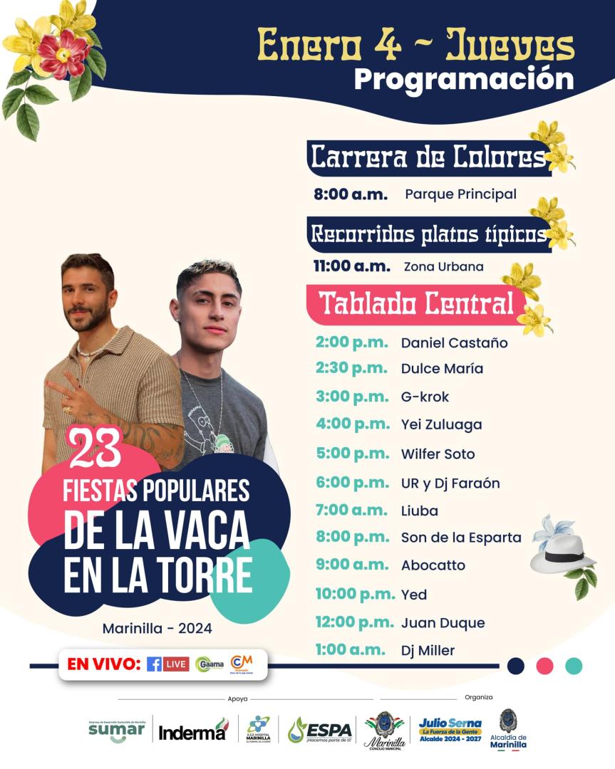 Programación Fiestas de la Vaca en la Torre 2024