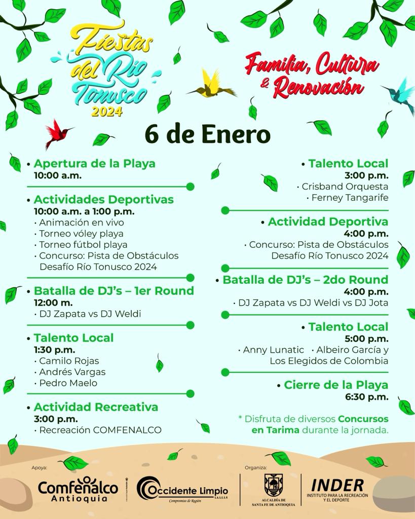 Programación Fiestas del Río Tonusco 2024