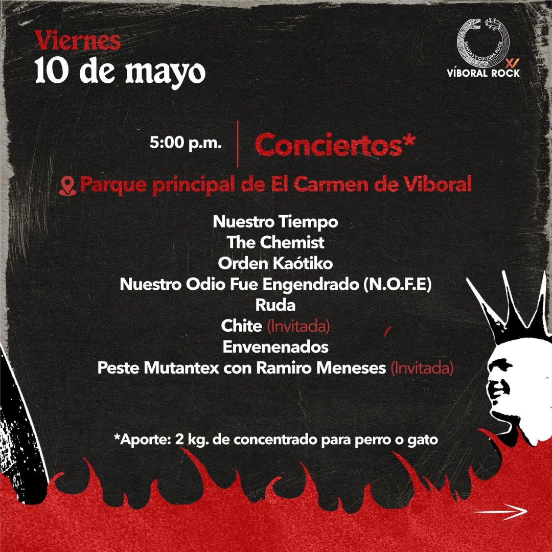 Programación XV Víboral Rock – Bandas y Cultura Rock 2024