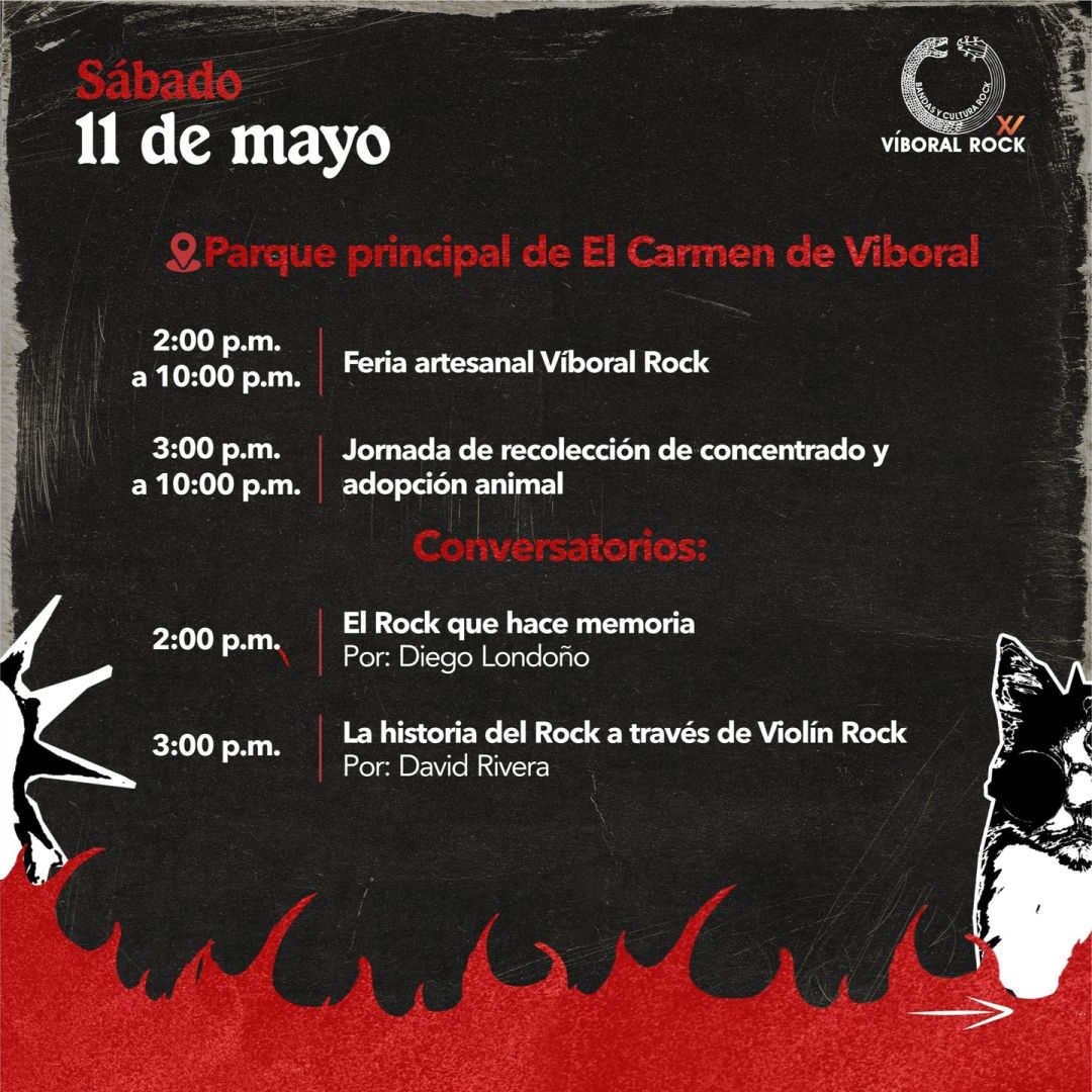 Programación XV Víboral Rock – Bandas y Cultura Rock 2024