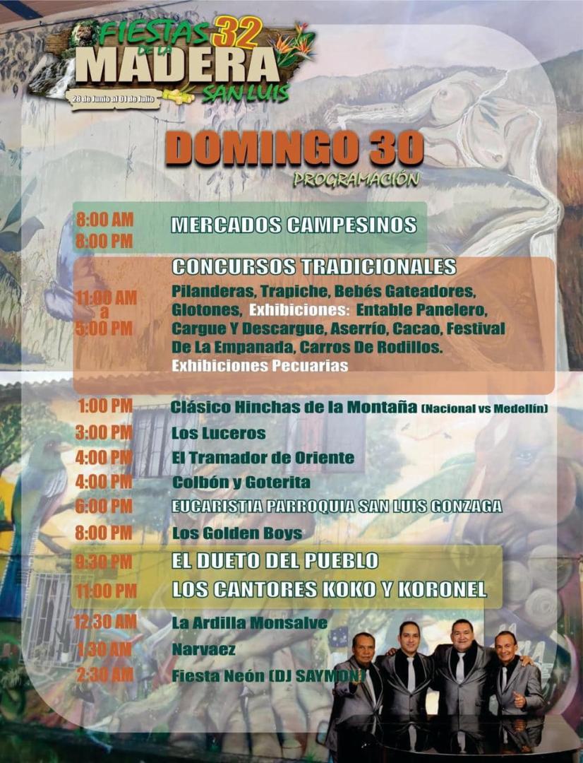 Programación Fiestas de la Madera 2024