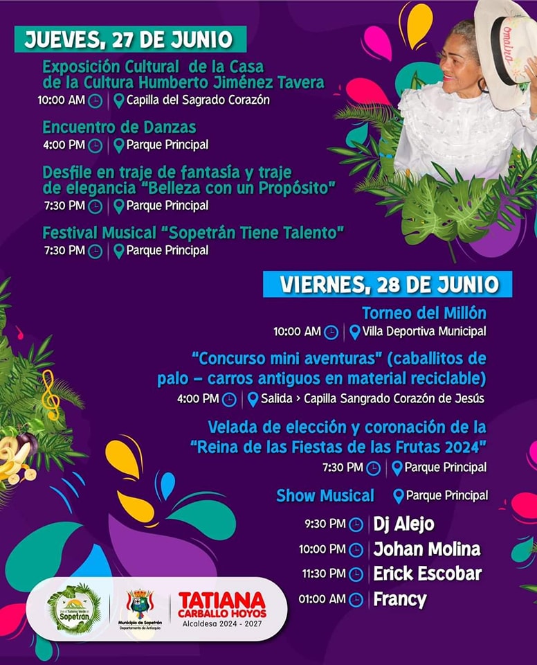 Programación Fiestas de las Frutas 2024