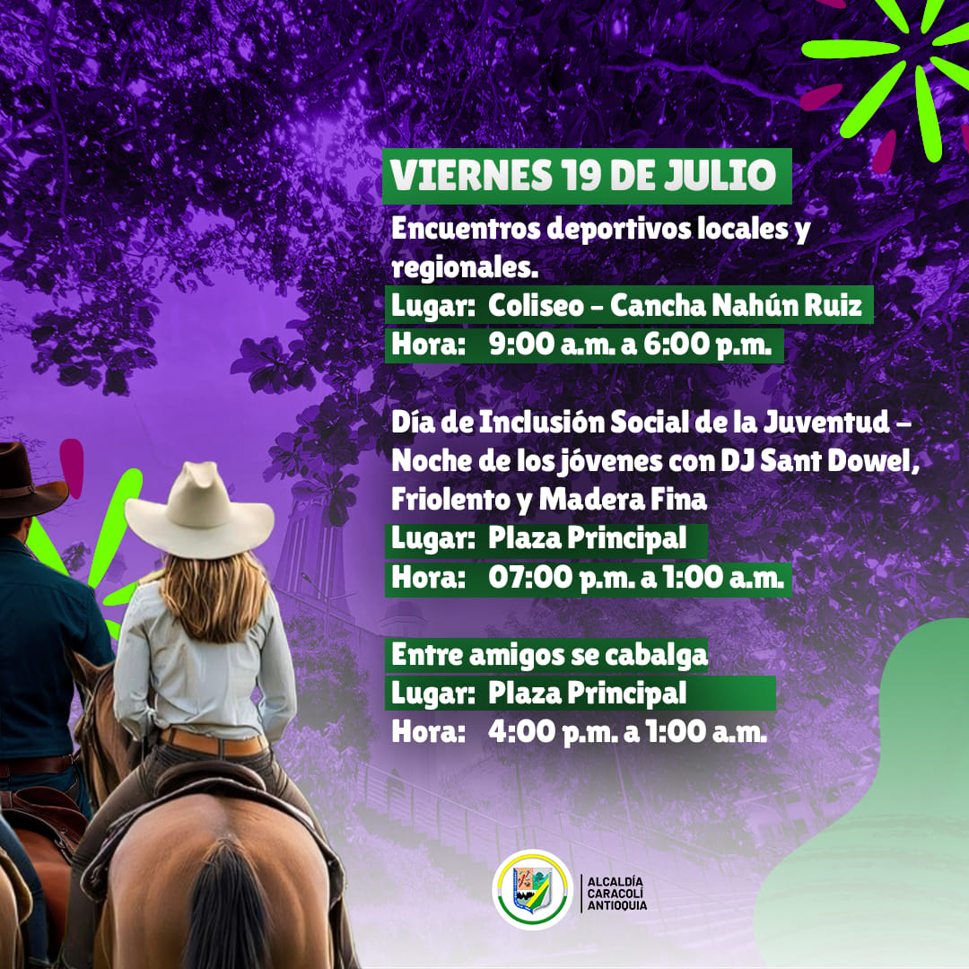 Programación XLVII Fiestas del Árbol del Caracolí 2024