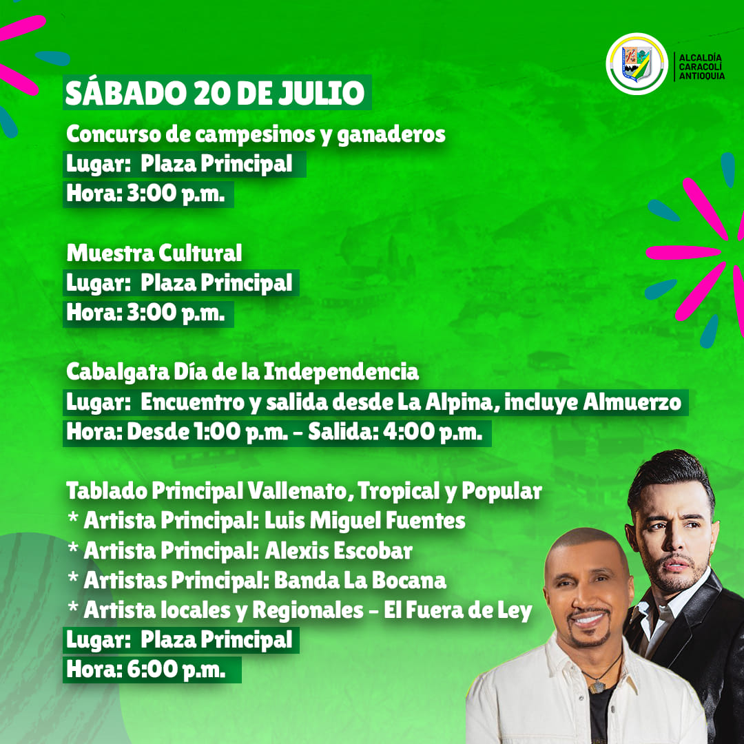 Programación XLVII Fiestas del Árbol del Caracolí 2024