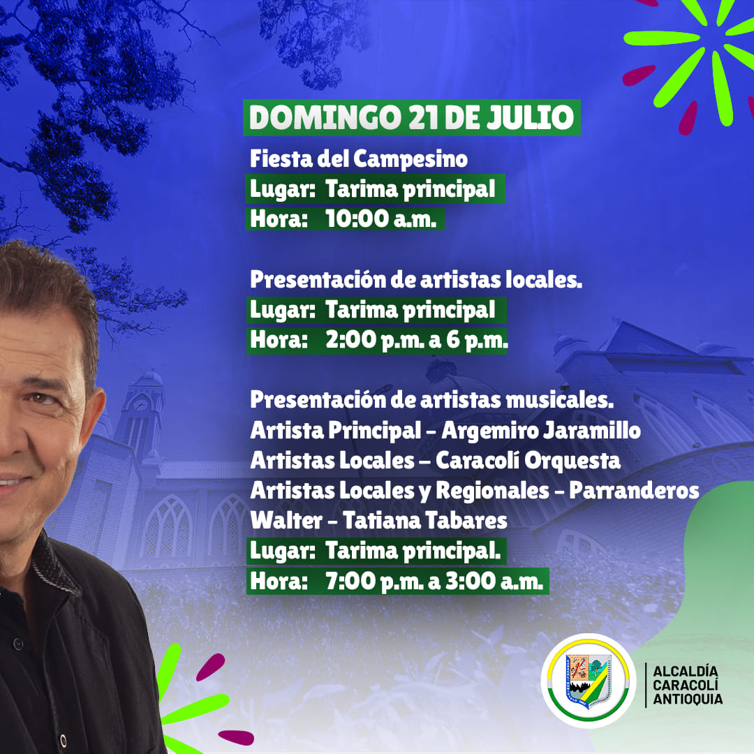 Programación XLVII Fiestas del Árbol del Caracolí 2024