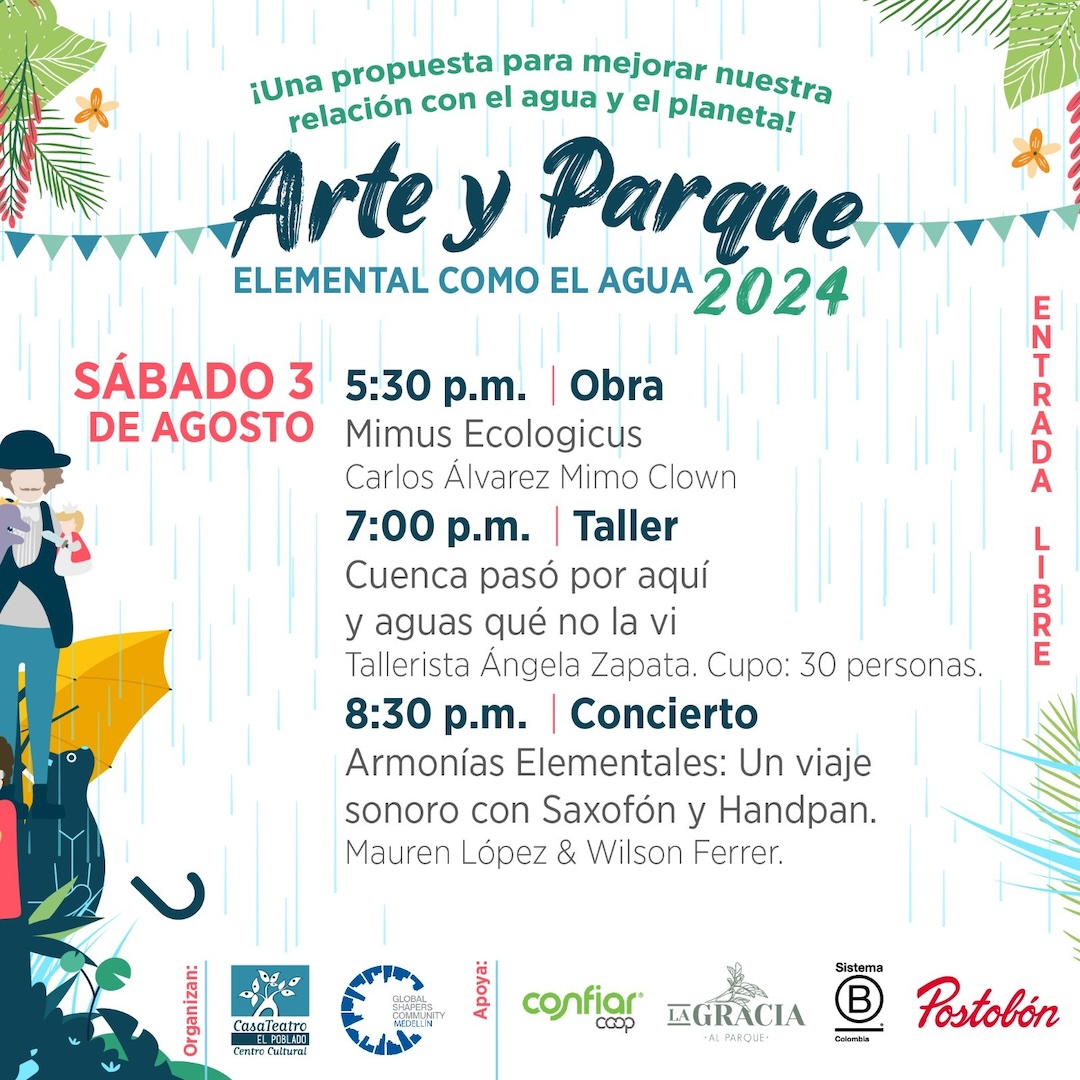 Programación Festival Arte y Parque 2024: Elemental como el agua