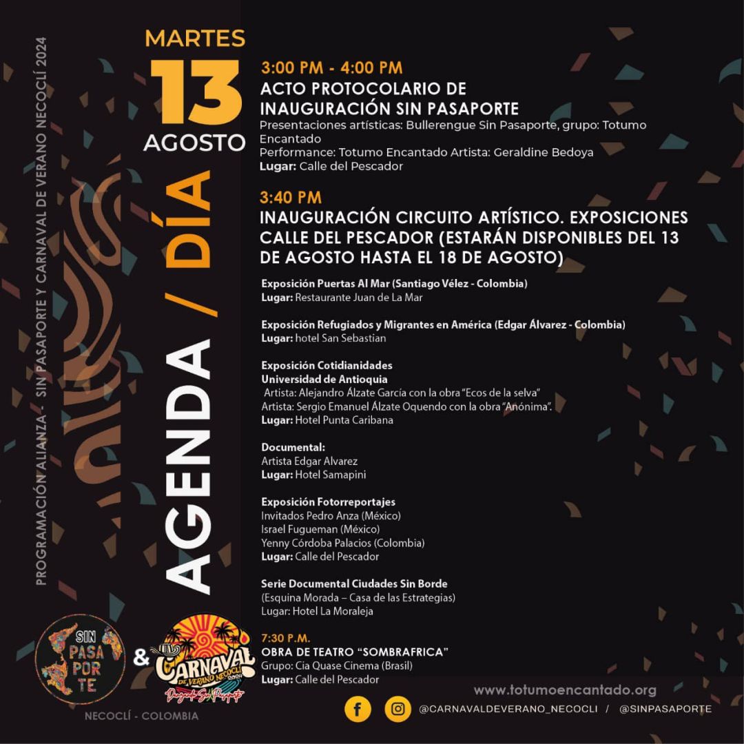 Programación Carnaval de Verano Necoclí 2024