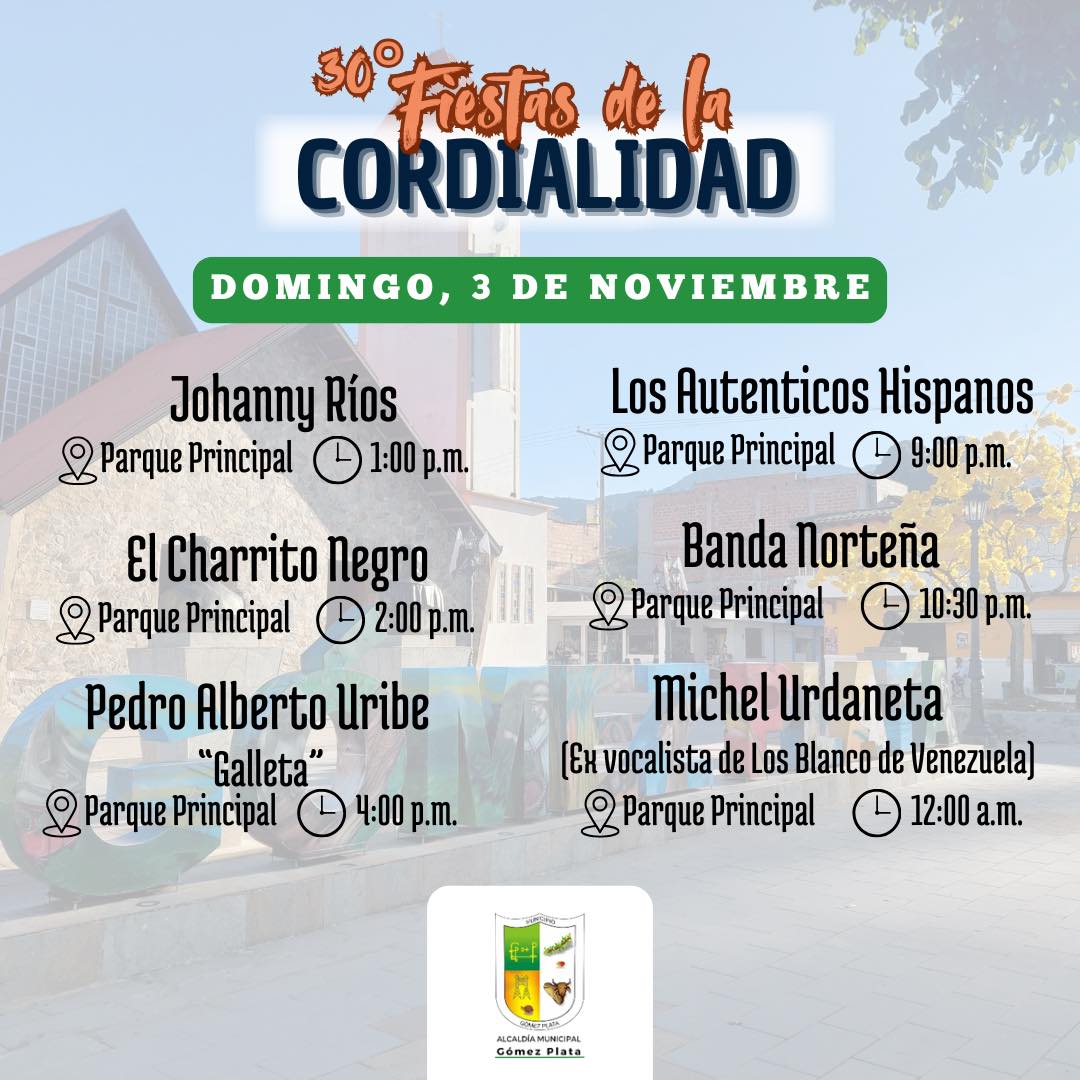 Programación Fiestas de la Cordialidad 2024