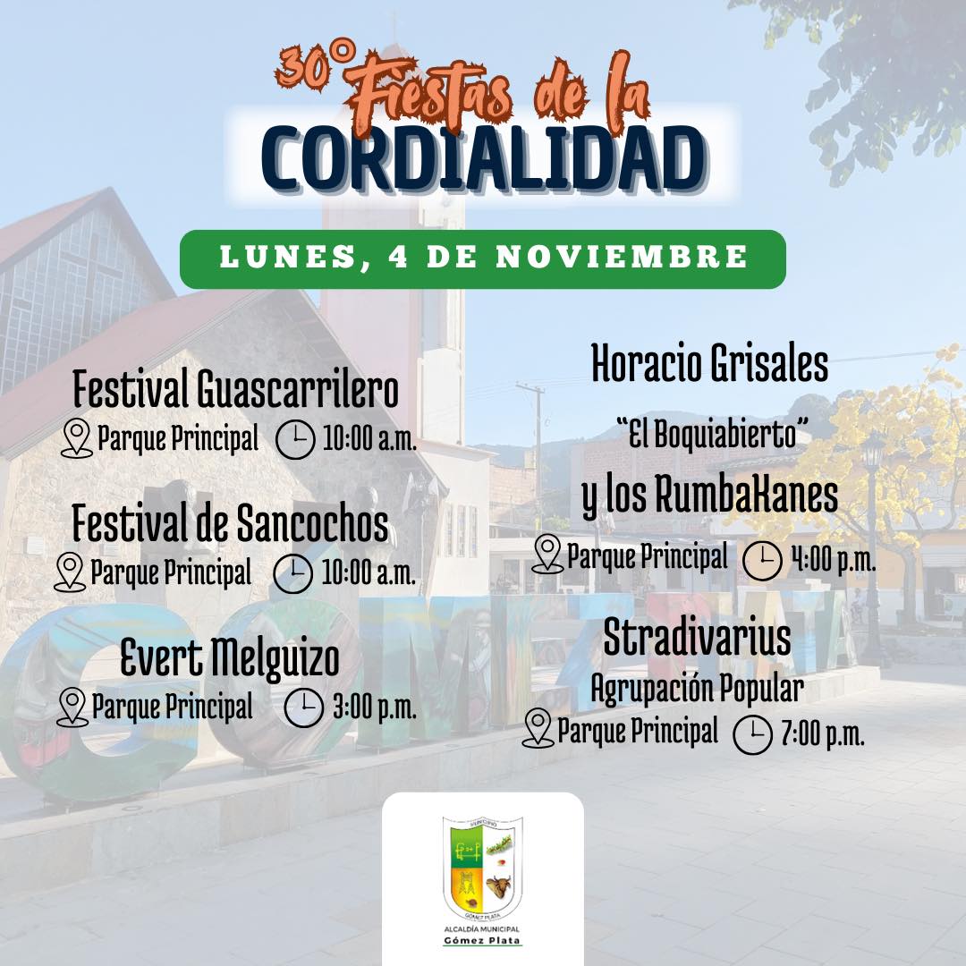 Programación Fiestas de la Cordialidad 2024