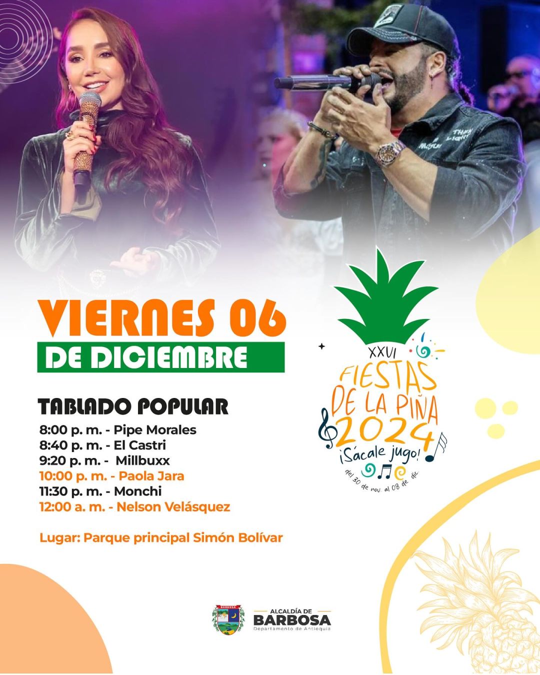 Programación XXVI Fiestas de la Piña 2024