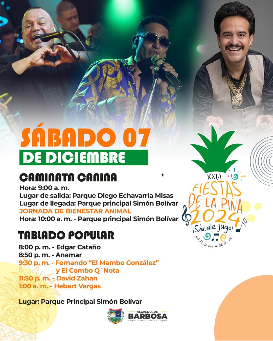 Programación XXVI Fiestas de la Piña 2024