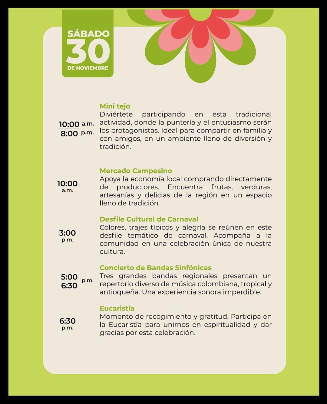 Programación Festival de la Guayaba 2024