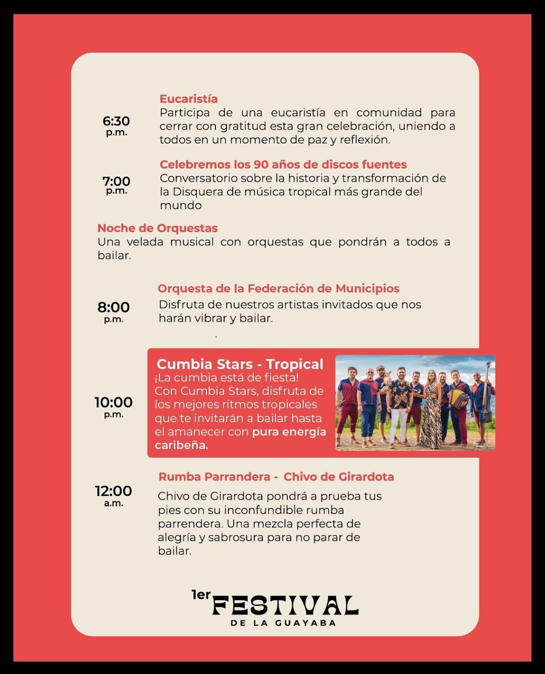 Programación Festival de la Guayaba 2024