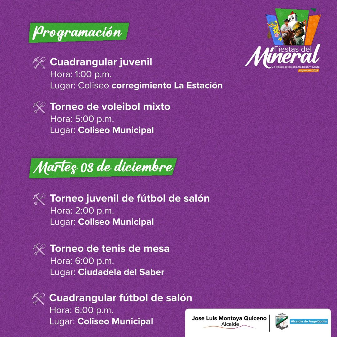 Programación Fiestas del Mineral 2024