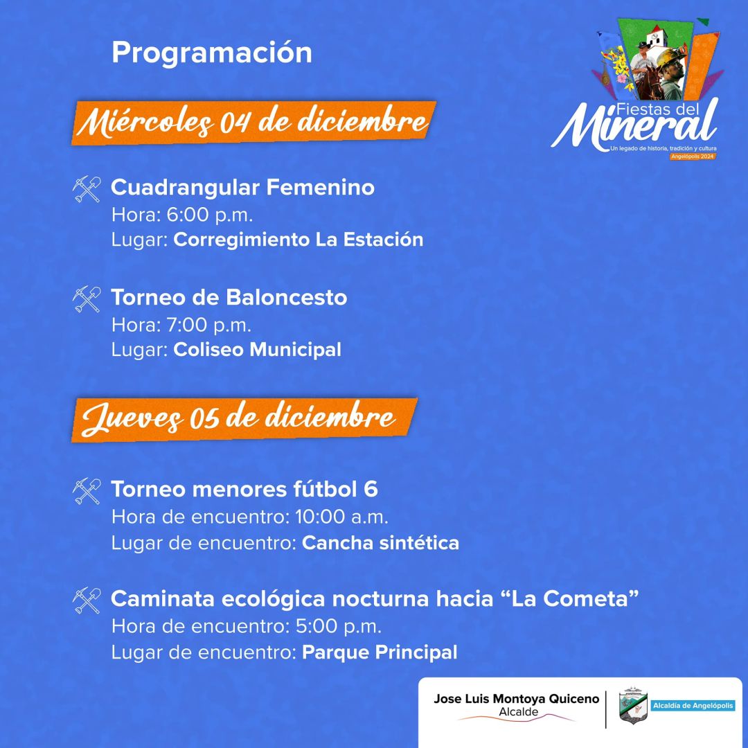 Programación Fiestas del Mineral 2024