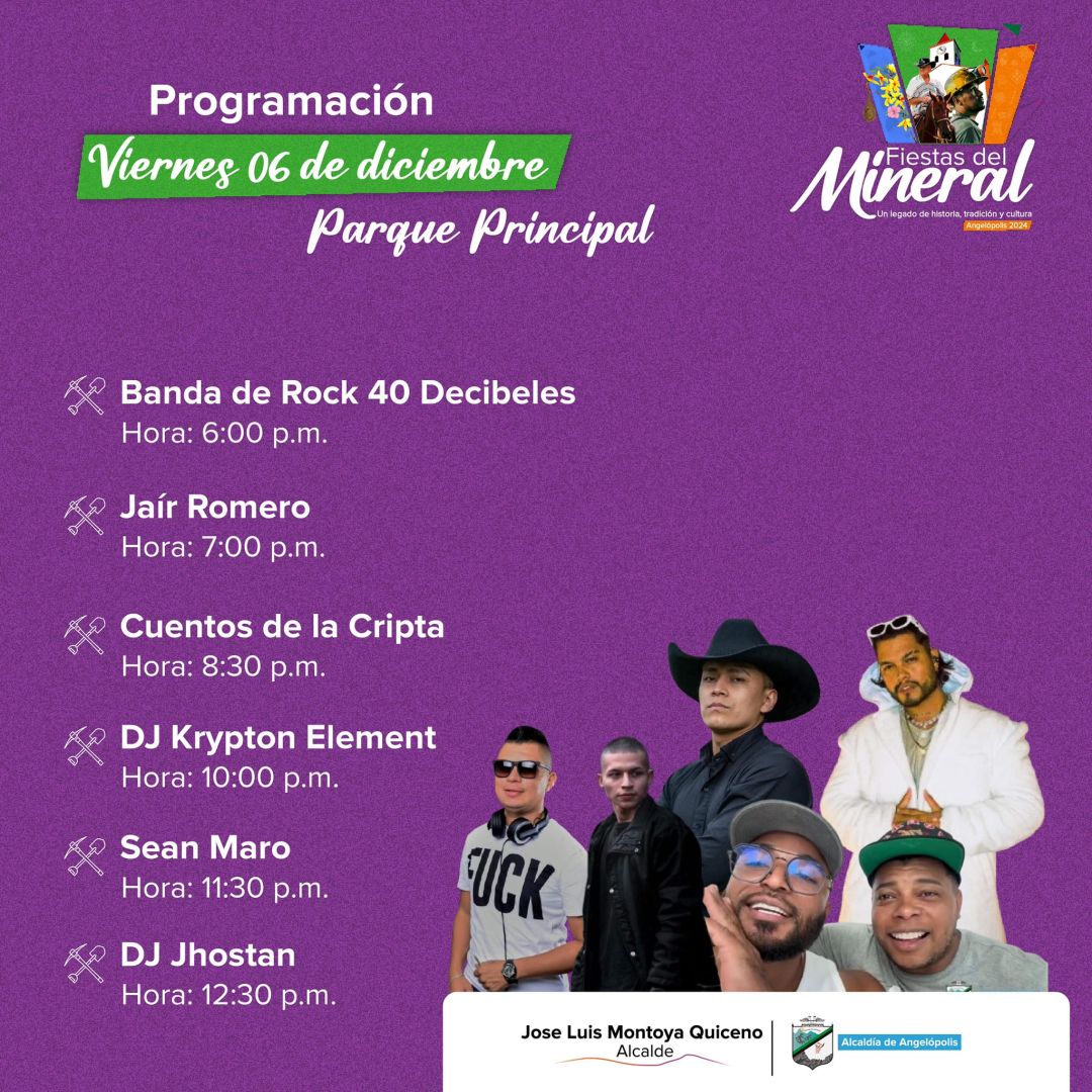 Programación Fiestas del Mineral 2024