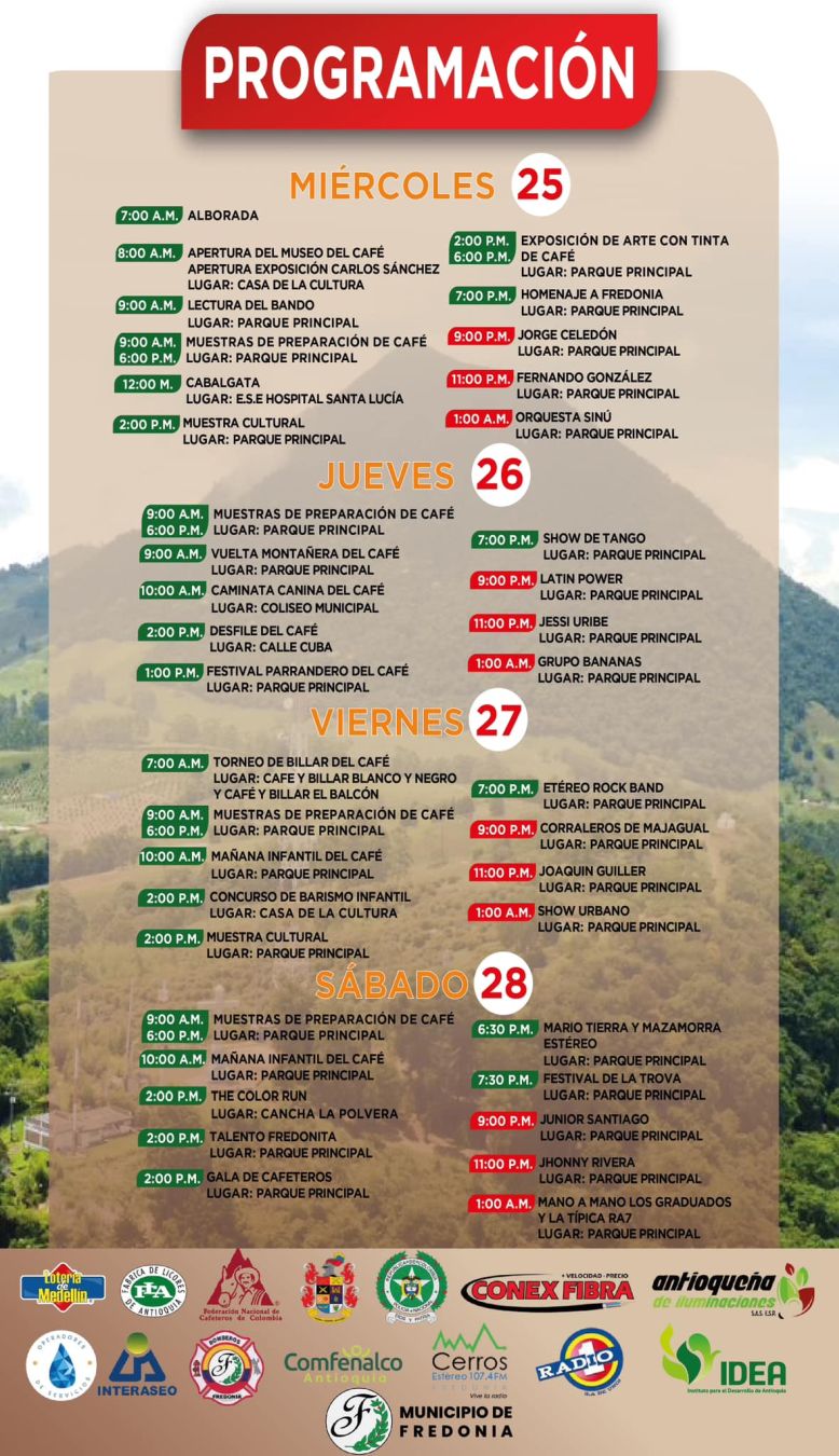Programación Fiestas del Café 2024