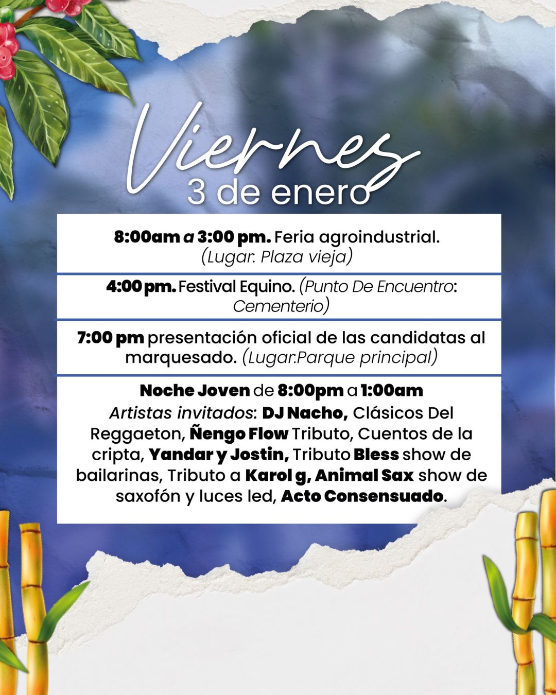 Programación Fiestas del Marquesado y la Molienda 2025