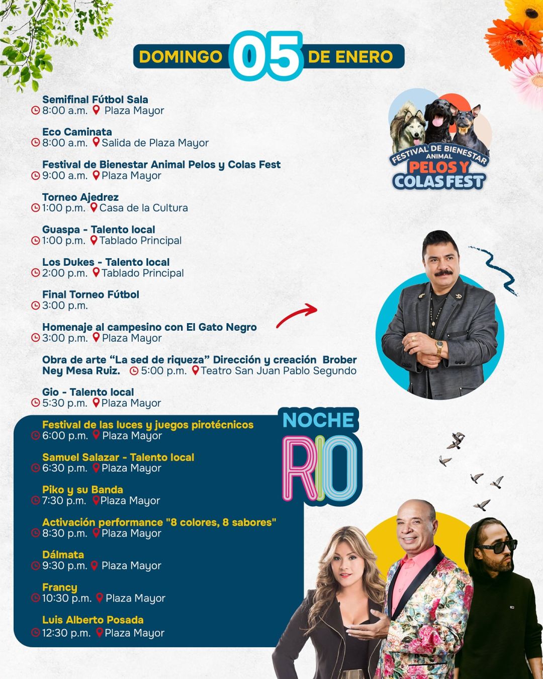 Programación Fiestas del Retorno El Santuario 2025