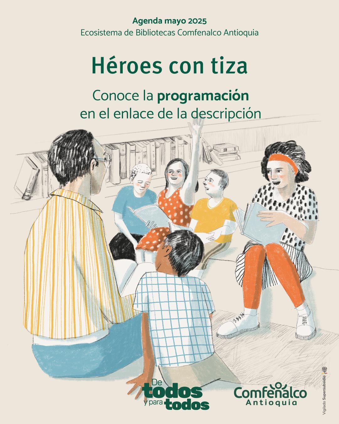 Agenda mayo Ecosistema Bibliotecas de Comfenalco Antioquia