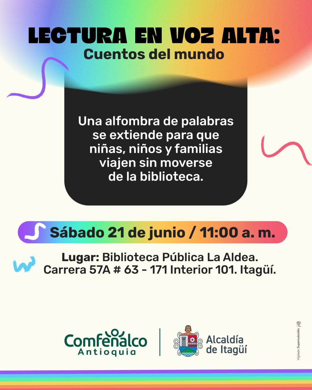 ¡Viaja con nosotros a través de los cuentos del mundo! Te esperamos con tu familia para una sesión mágica de Lectura en Voz Alta, donde la imaginación no tiene límites.