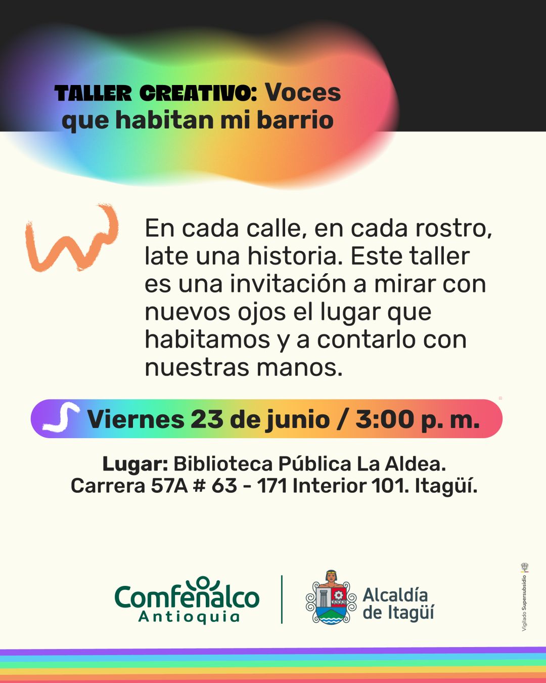 Descubre las historias ocultas de tu barrio a través del arte y la creatividad. Un taller para mirar con nuevos ojos el lugar que habitas y contar sus memorias con tus propias manos. ¡Explora, crea y conecta con tu comunidad!