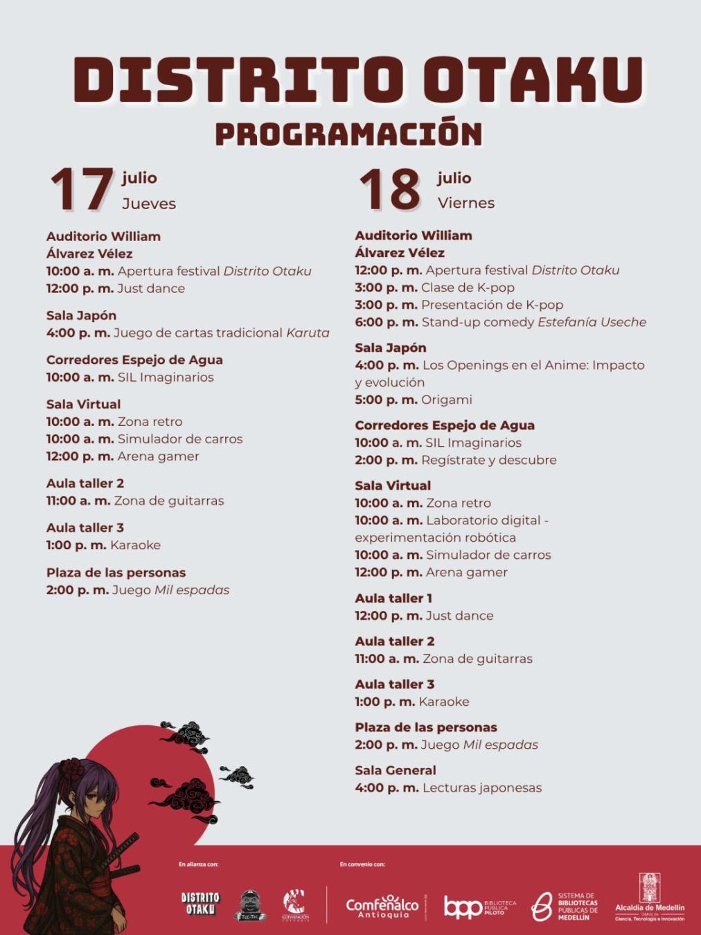 Programación Festival Distrito Otaku 2025
