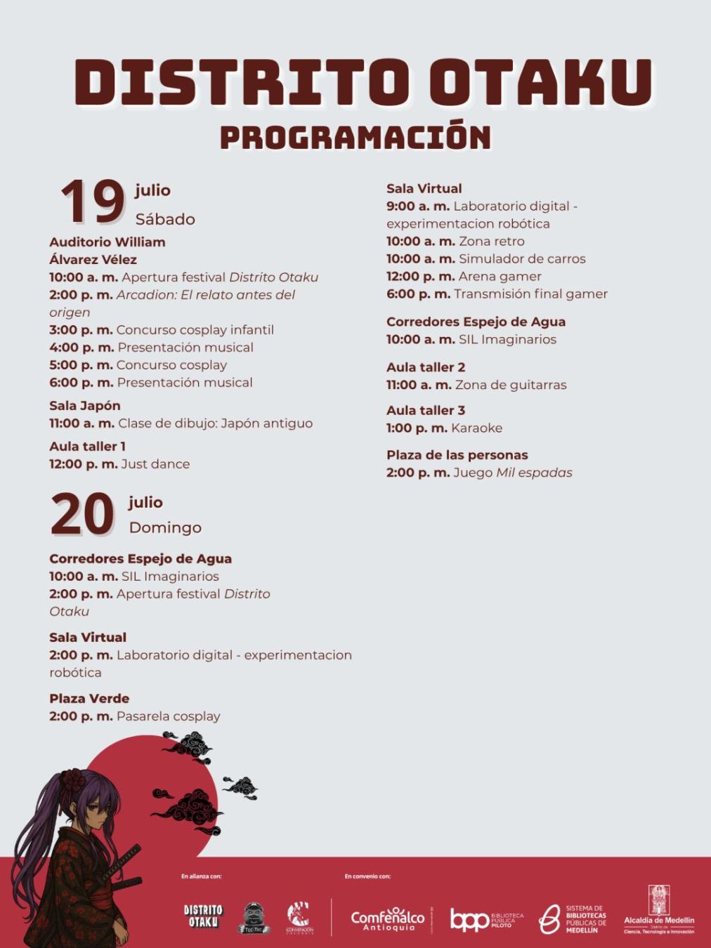 Programación Festival Distrito Otaku 2025