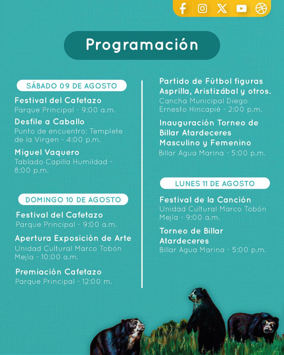 Programación XXVIII Fiestas del Atardecer 2025