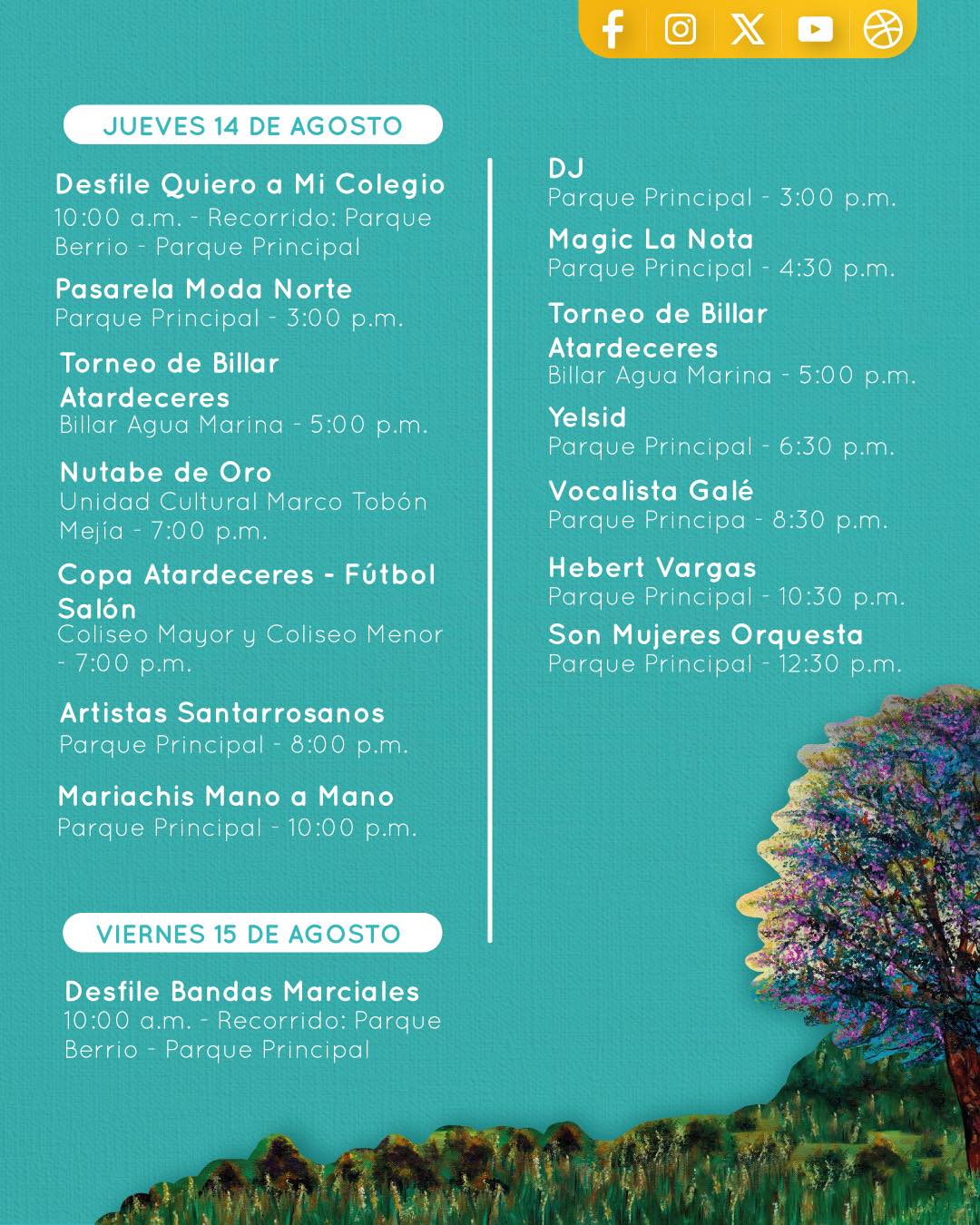 Programación XXVIII Fiestas del Atardecer 2025