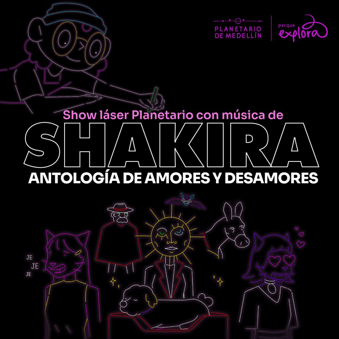 Show Láser con Música de Shakira