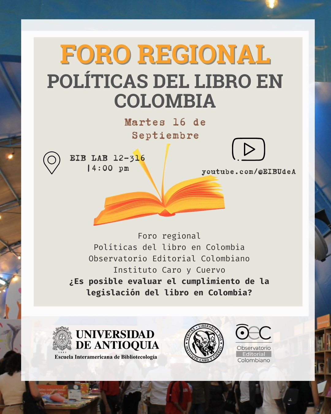 Foro regional sobre políticas del libro en Colombia